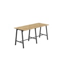 Titan High Maker Rectangular Table (FSC) | 1200 X 1000 | Black/Natural Nebraska Oak