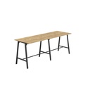 Titan High Maker Rectangular Table (FSC) | 1500 X 1000 | Black/Natural Nebraska Oak