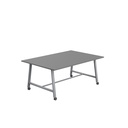 Titan Mobile Low Maker Rectangular Table (FSC) | 1800 X 1000 | Silver/Anthracite