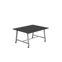 Titan Mobile Low Maker Rectangular Table (FSC) | 1500 X 1000 | Silver/Black