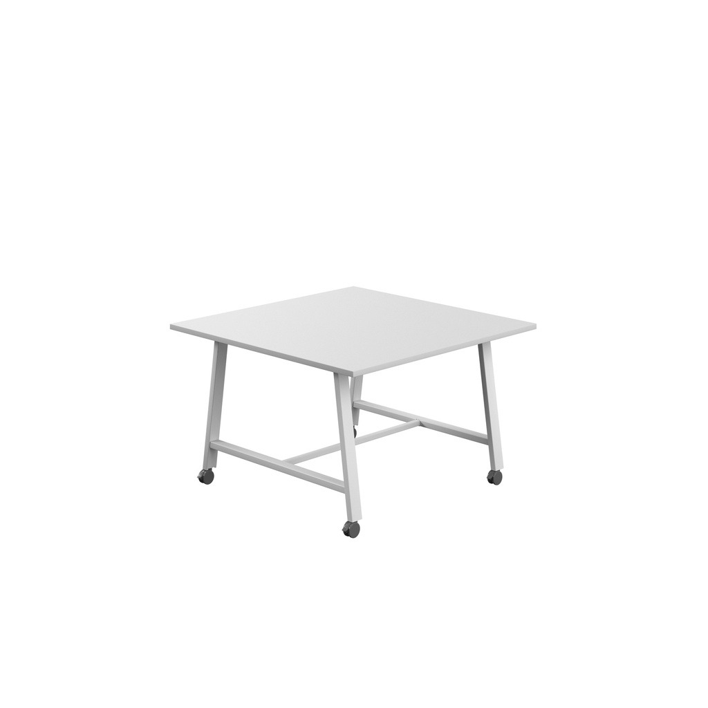 Titan Mobile Low Maker Rectangular Table (FSC) | 1200 X 1000 | White/White