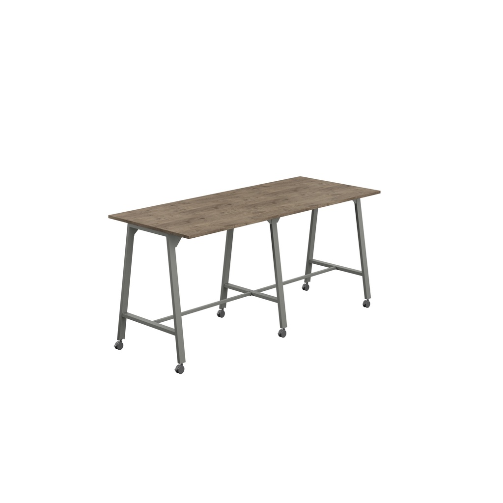 Titan Mobile High Maker Rectangular Table (FSC) | 1200 X 1000 | Anthracite/Grey Nebraska Oak