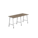 Titan Mobile High Maker Rectangular Table (FSC) | 1200 X 1000 | White/Grey Nebraska Oak