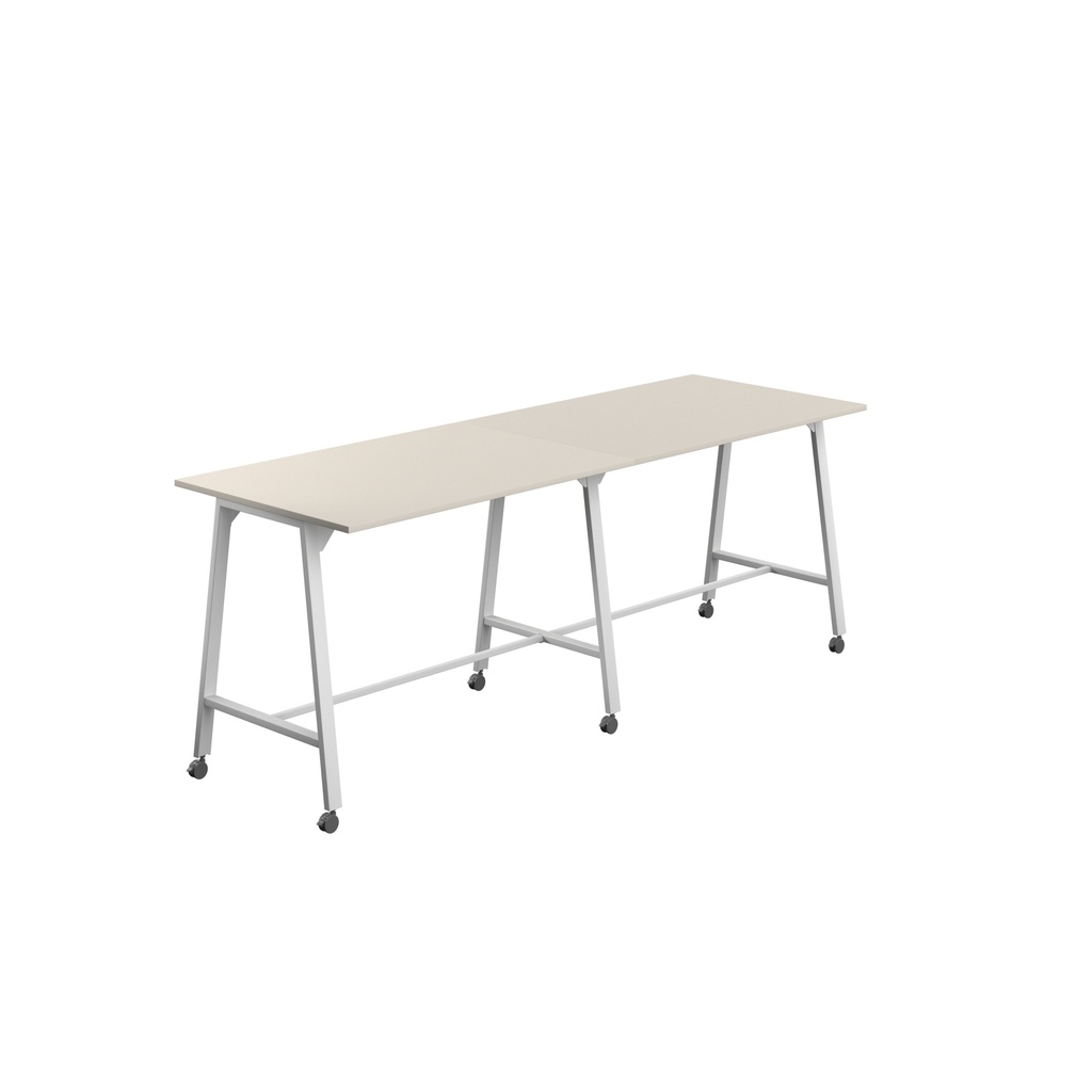 Titan Mobile High Maker Rectangular Table (FSC) | 1500 X 1000 | White/Grey