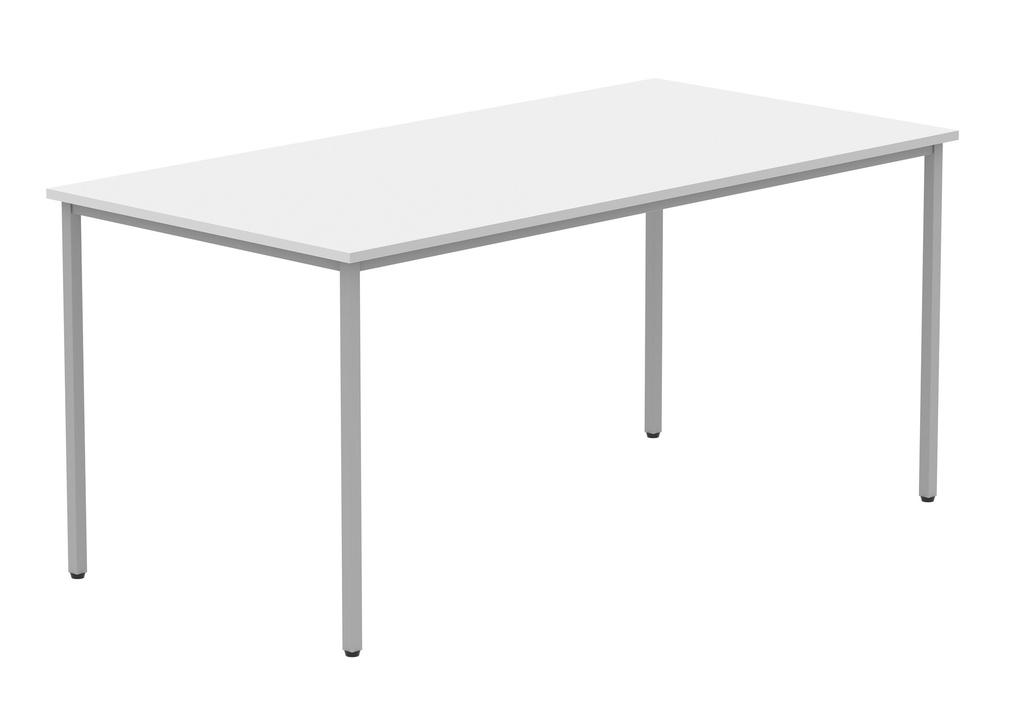 Office Rectangular Multi-Use Table (FSC) | 1600X800 | Arctic White/Silver