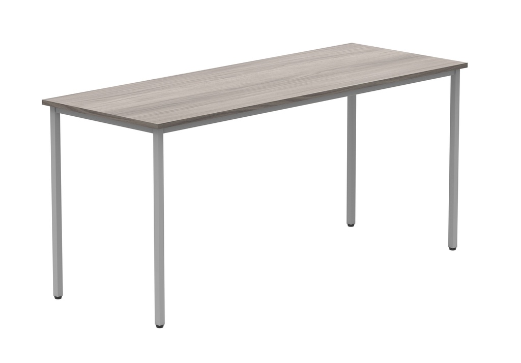 Office Rectangular Multi-Use Table (FSC) | 1600X600 | Alaskan Grey Oak/Silver