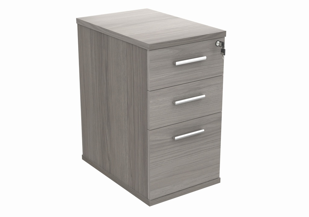 Desk High Office Storage Unit (FSC) | 600 Deep | Alaskan Grey Oak