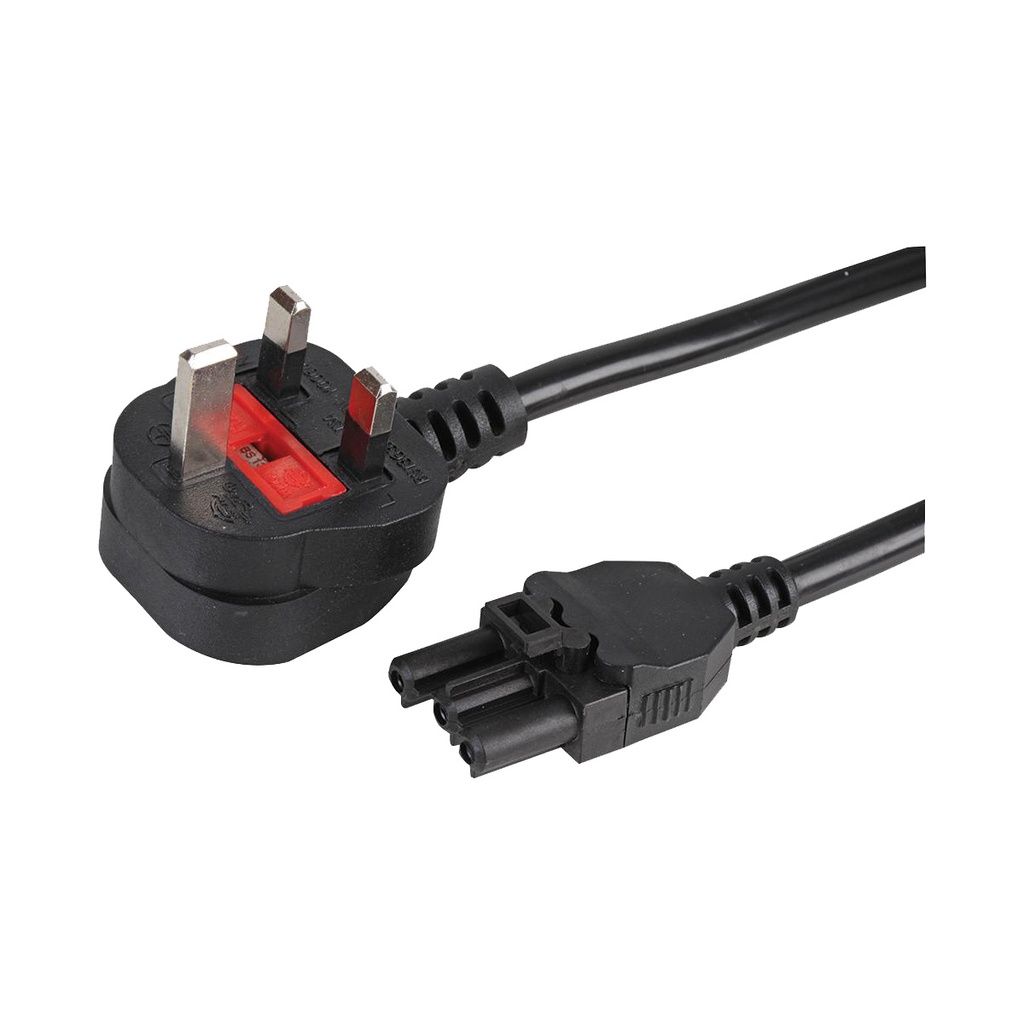 Mains Cable 3 Metre Plug - Black