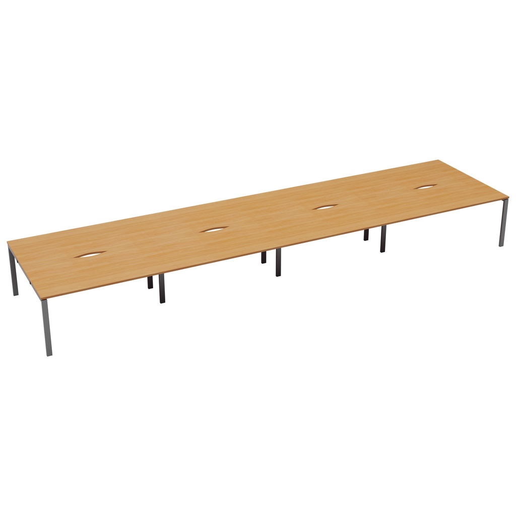 CB Bench with Cut Out: 8 Person (FSC) | 1200 X 800 | Beech/Silver | 