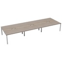 CB Bench with Cut Out: 6 Person (FSC) | 1200 X 800 | Grey Oak/White | 