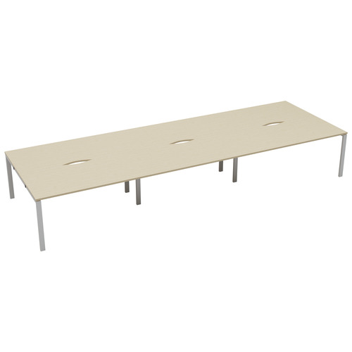 CB Bench with Cut Out: 6 Person (FSC) | 1200 x 800 | Maple/White | 