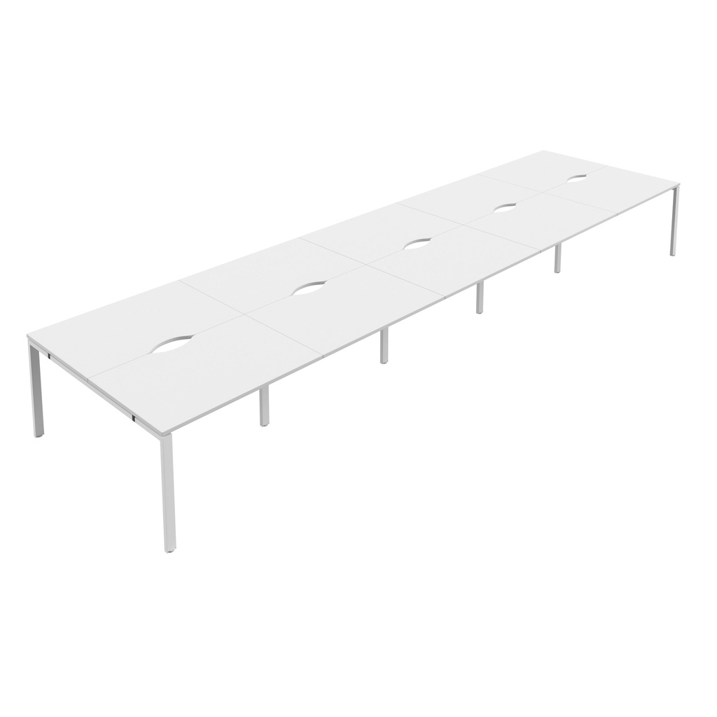 CB Bench with Cut Out: 10 Person (FSC) | 1200 X 800 | White/White | 