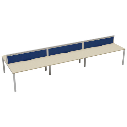 CB Bench with Cable Ports: 6 Person (FSC) | 1200 x 800 | Maple/White | 