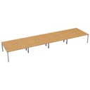 CB Bench with Cut Out: 8 Person (FSC) | 1400 X 800 | Beech/White | 