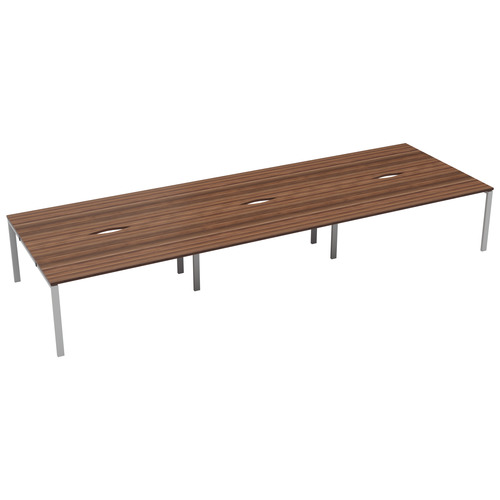 CB Bench with Cut Out: 6 Person (FSC) | 1400 x 800 | Dark Walnut/White | 