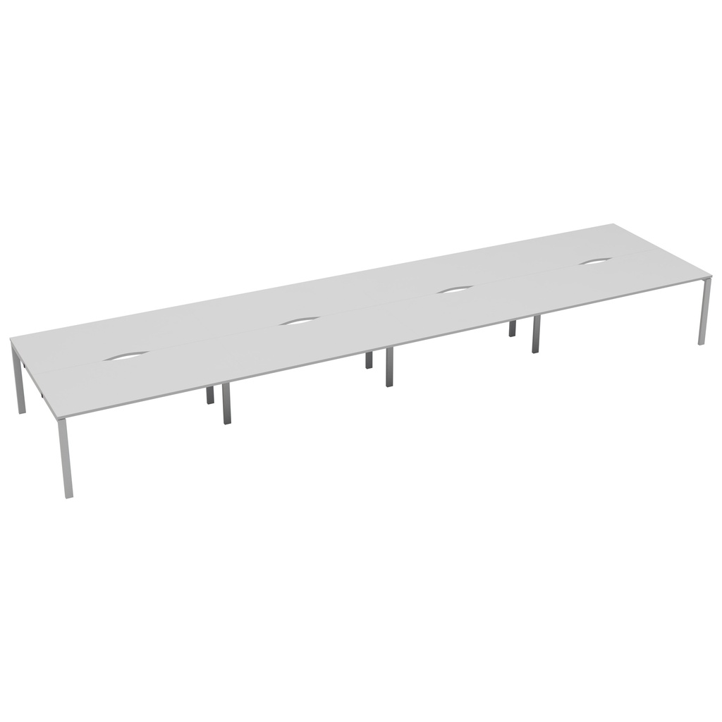 CB Bench with Cut Out: 8 Person (FSC) | 1400 X 800 | White/White | 