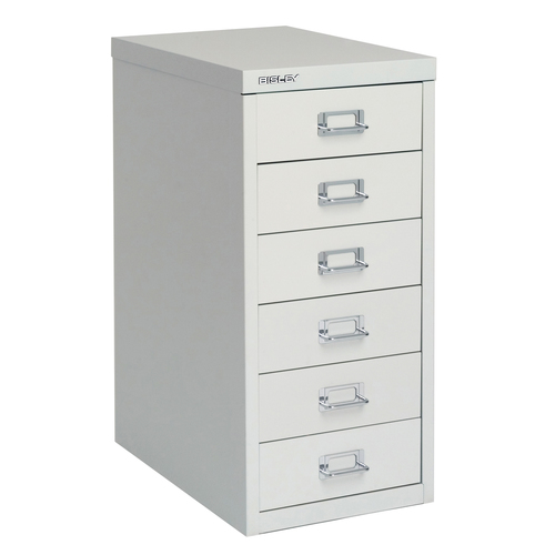 Bisley 6 Drawer Home 29 Series Steel Multidrawer - Goose Grey