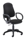 Calypso II Single Lever Chair with Fixed Arms - Black