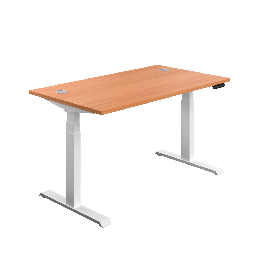 Economy Sit Stand Desk (FSC) | 1800 X 800 | Beech/White | 