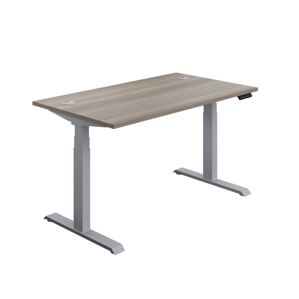 Economy Sit Stand Desk (FSC) | 1800 X 800 | Grey Oak/Silver | 