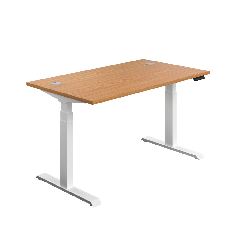 Economy Sit Stand Desk (FSC) | 1800 X 800 | Nova Oak/White | 