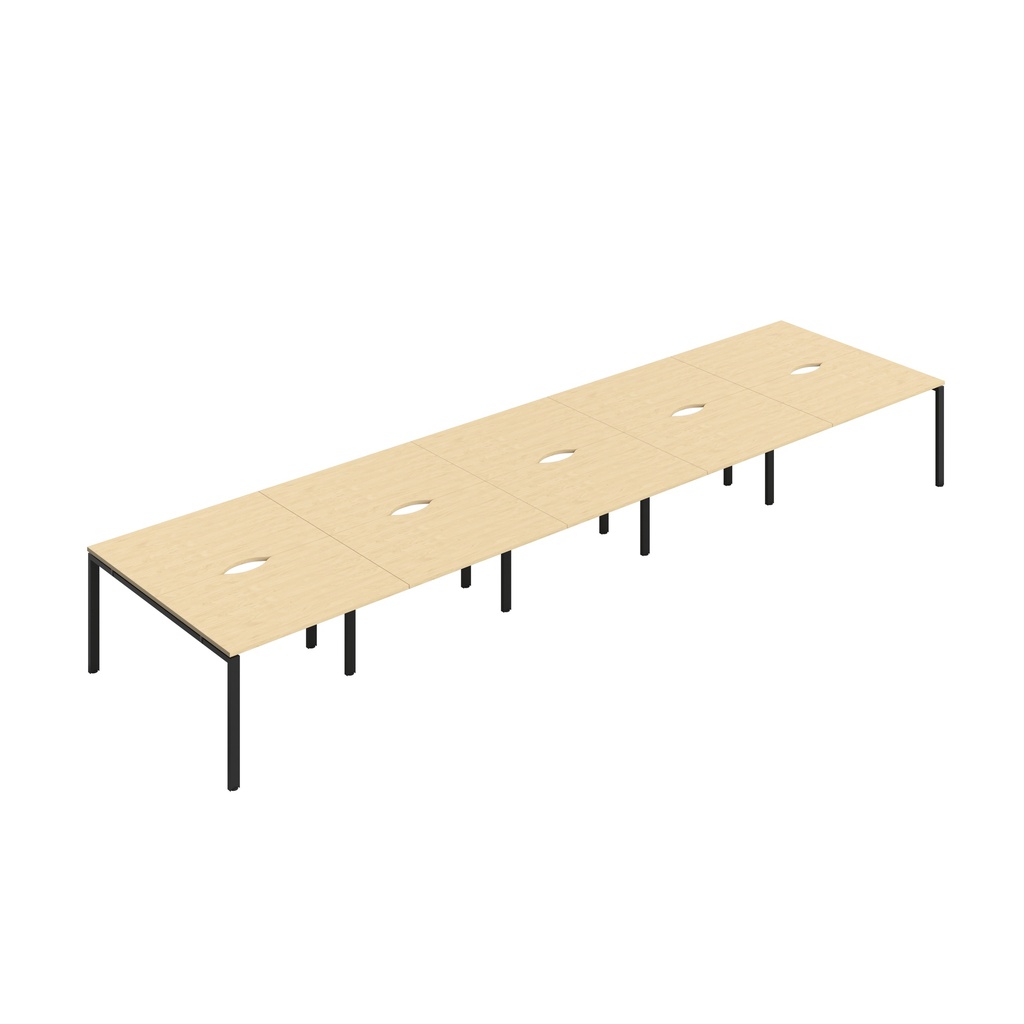 CB Bench with Cut Out: 10 Person (FSC) | 1200 x 800 | Maple/Black | 