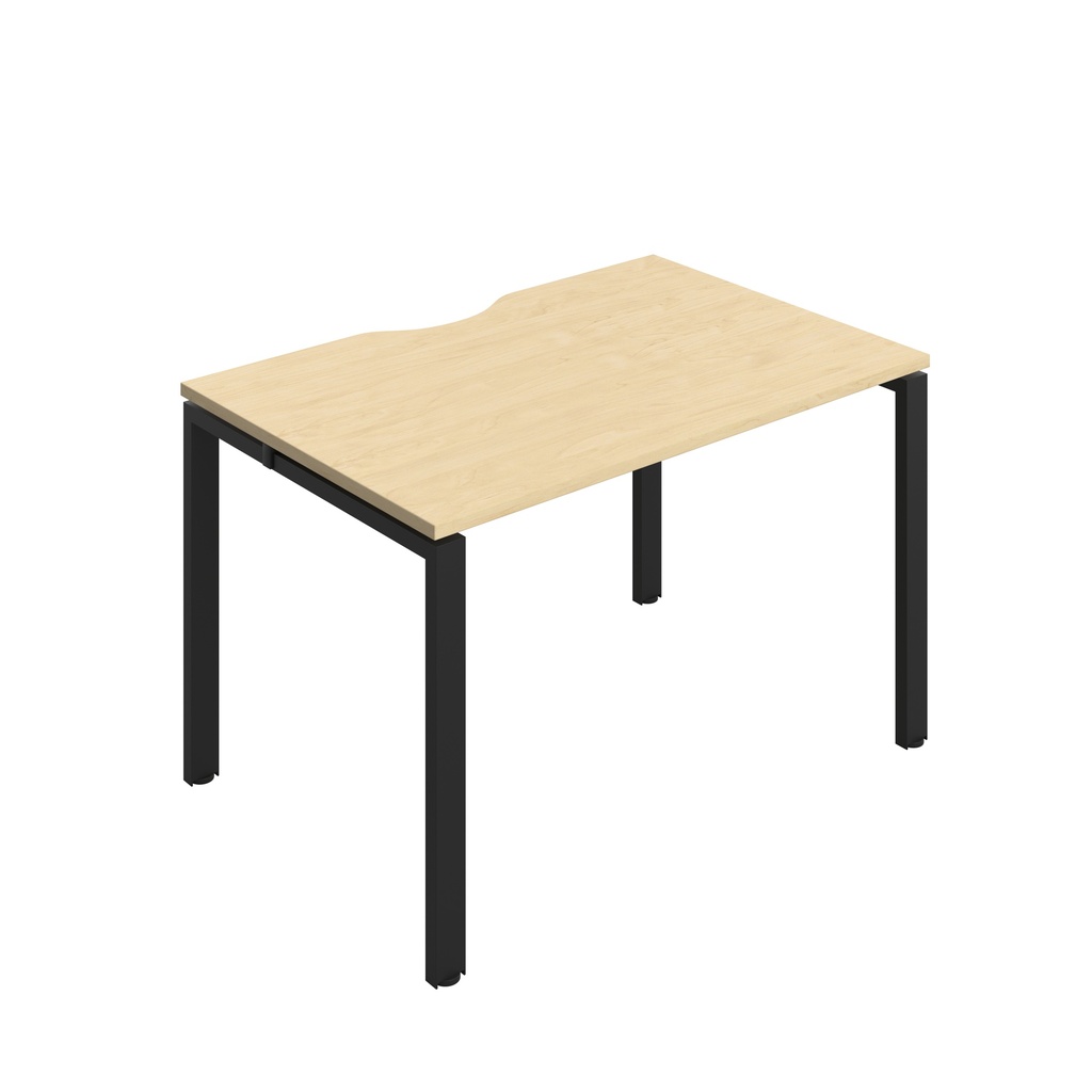 CB Bench with Cut Out: 1 Person (FSC) | 1200 x 800 | Maple/Black | 