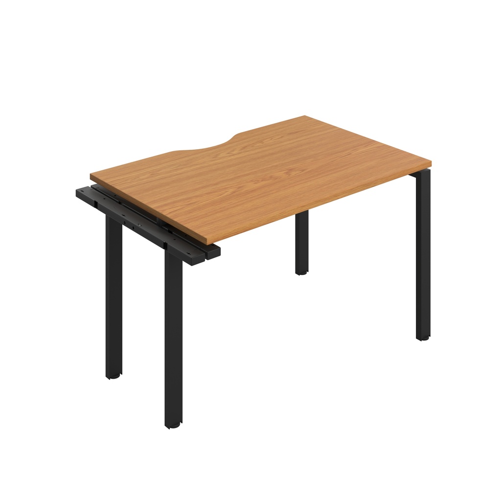 CB Bench Extension with Cut Out: 1 Person (FSC) | 1200 x 800 | Nova Oak/Black | 