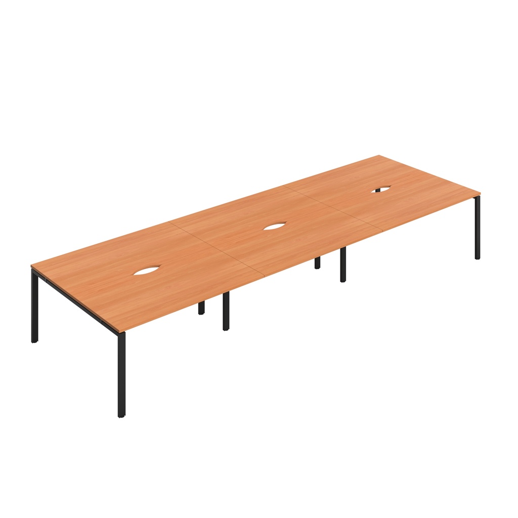 CB Bench with Cut Out: 6 Person (FSC) | 1600 x 800 | Beech/Black | 