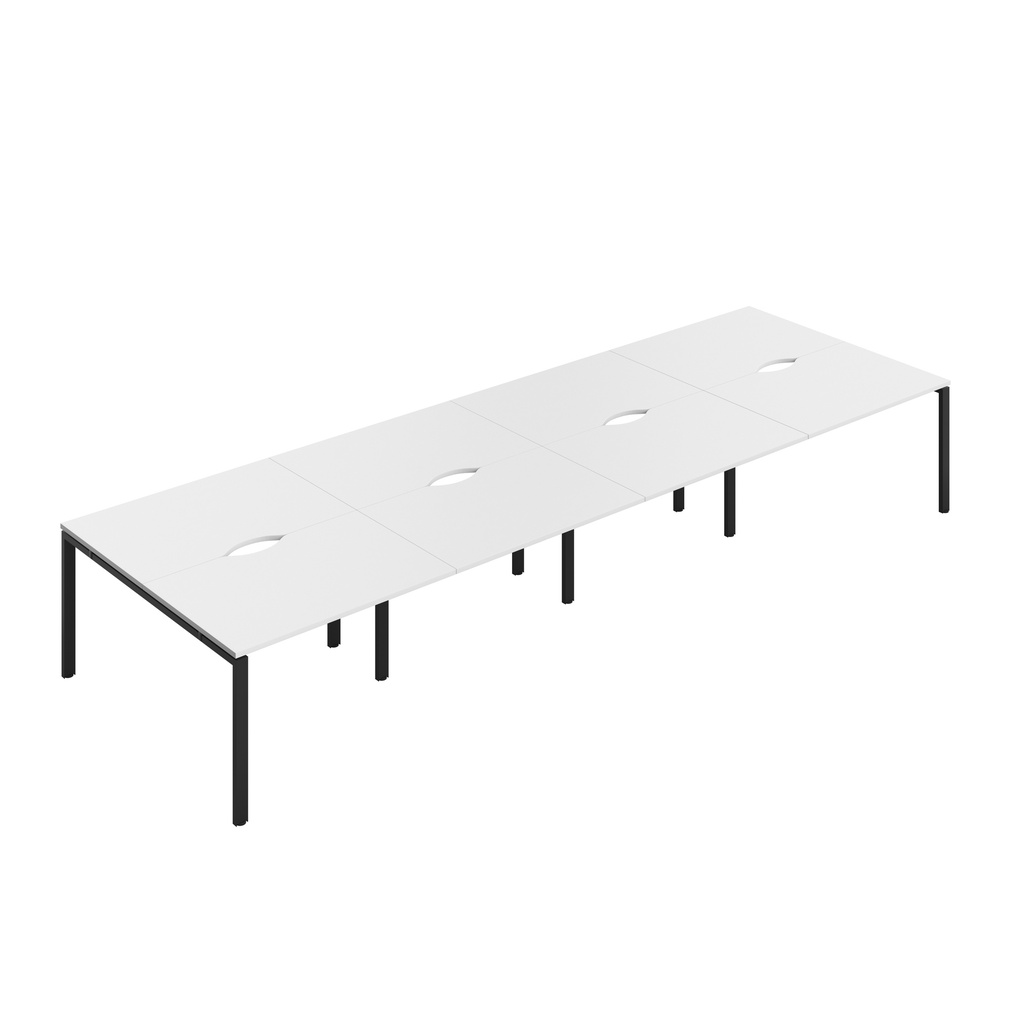 CB Bench with Cut Out: 8 Person (FSC) | 1200 x 800 | White/Black | 