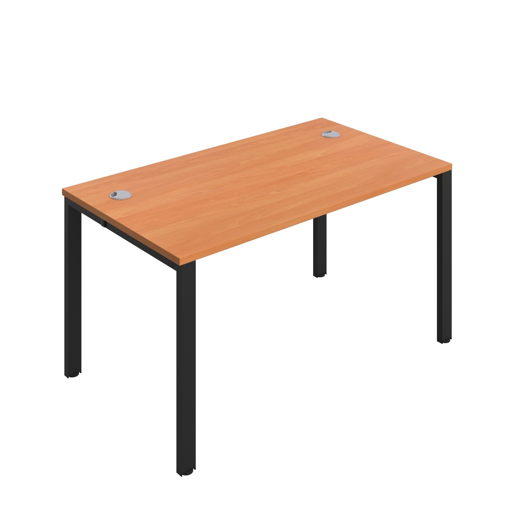 CB Bench with Cable Ports: 1 Person (FSC) | 1400 x 800 | Beech/Black | 