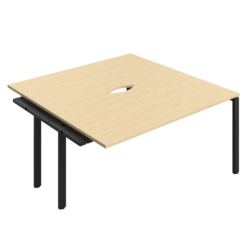 CB Bench Extension with Cut Out: 2 Person (FSC) | 1600 x 800 | Maple/Black | 