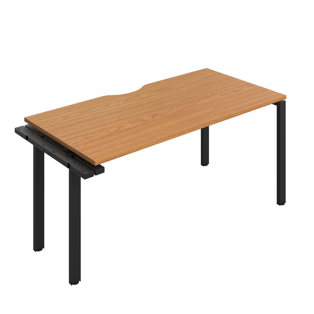 CB Bench Extension with Cut Out: 1 Person (FSC) | 1600 x 800 | Nova Oak/Black | 