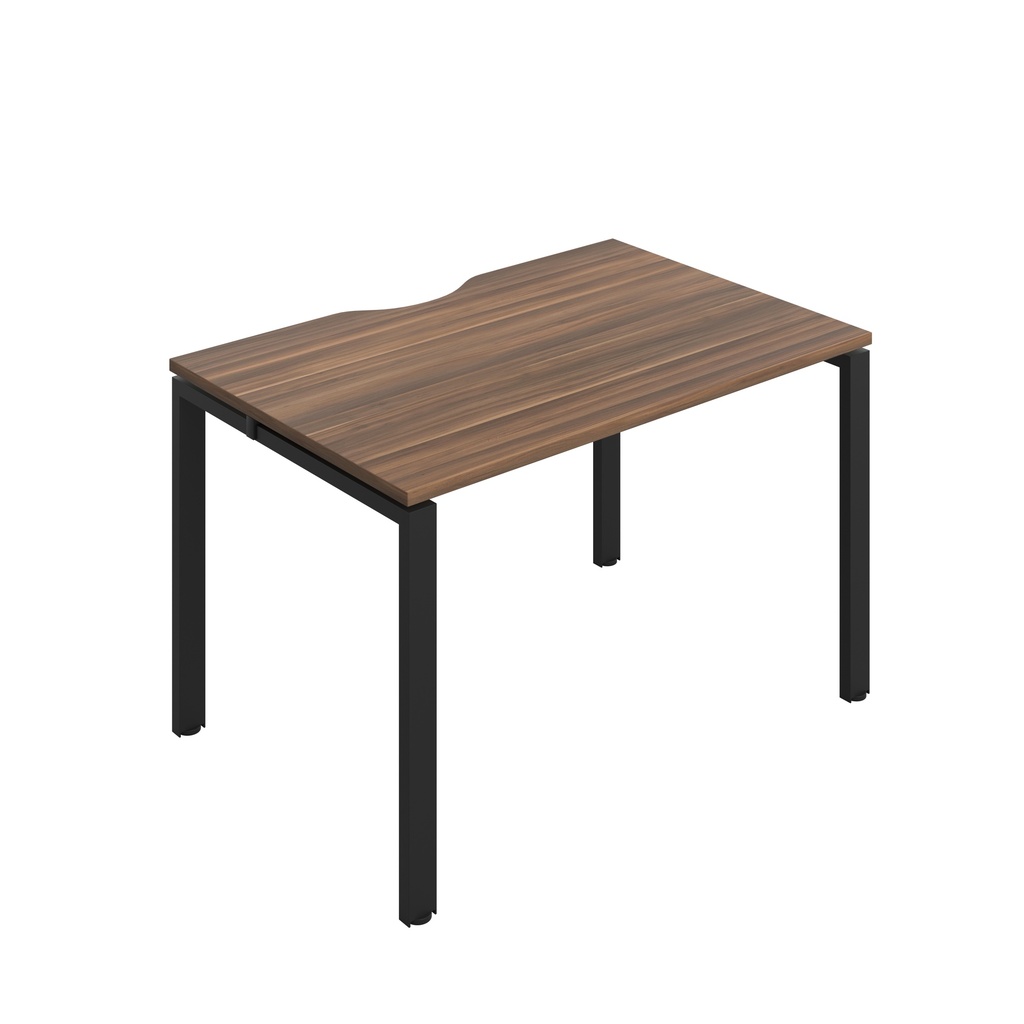 CB Bench with Cut Out: 1 Person (FSC) | 1200 X 800 | Dark Walnut/Black | 