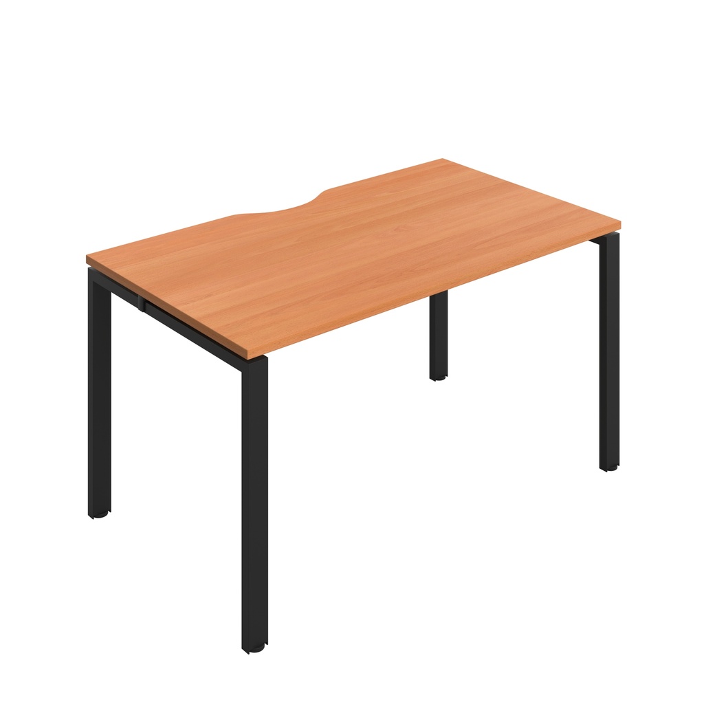 CB Bench with Cut Out: 1 Person (FSC) | 1400 x 800 | Beech/Black | 