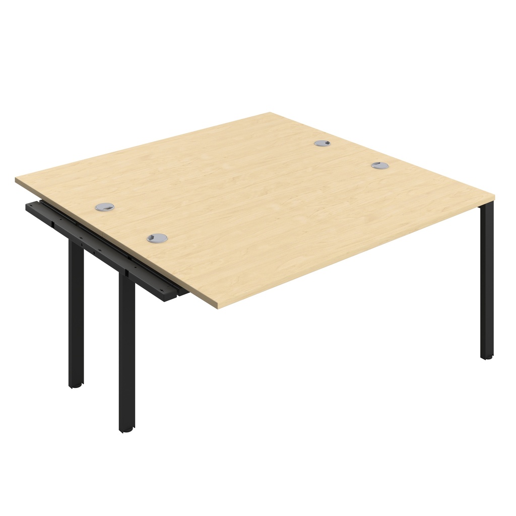 CB Bench Extension with Cable Ports: 2 Person (FSC) | 1600 x 800 | Maple/Black | 