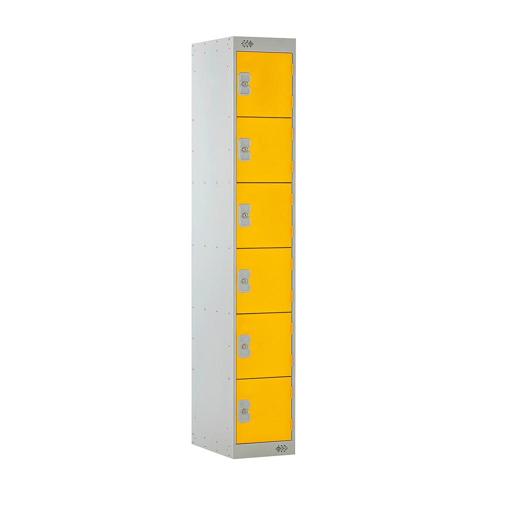 6 Door Locker 300X450X1800 Yellow Door