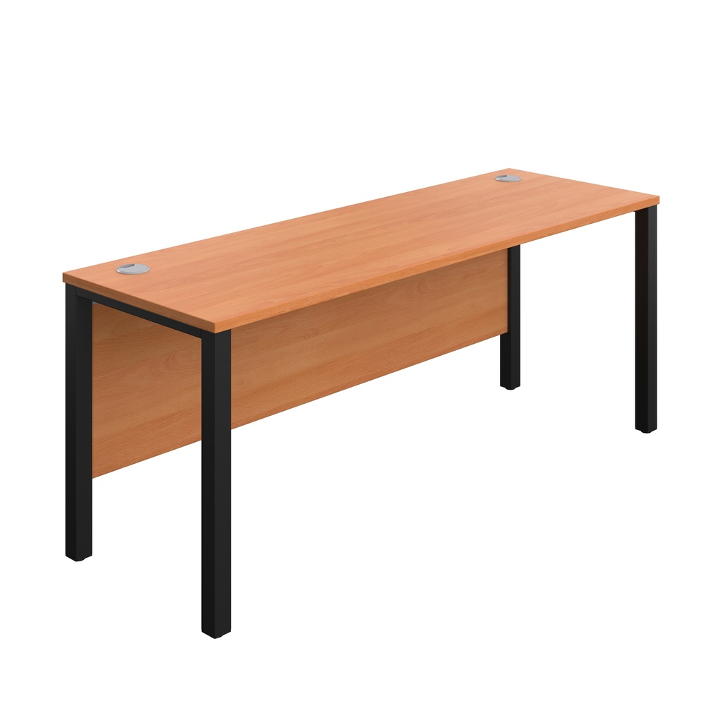 Goal Post Rectangular Desk (FSC) | 1800X600 | Beech/Black | 