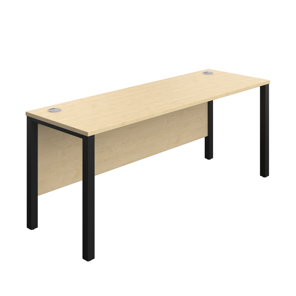 Goal Post Rectangular Desk (FSC) | 1800X600 | Maple/Black | 