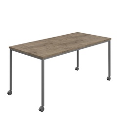 [T-MOBILE-1880ANTGNO] Titan Mobile Rectangular Table (FSC) | 1800 X 800 | Anthracite/Grey Nebraska Oak