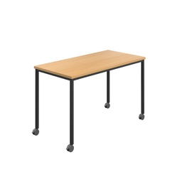 [T-MOBILE-1260BKB] Titan Mobile Rectangular Table (FSC) | 1200 X 600 | Black/Ellmau Beech