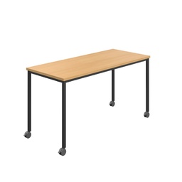 [T-MOBILE-1860BKB] Titan Mobile Rectangular Table (FSC) | 1800 X 600 | Black/Ellmau Beech