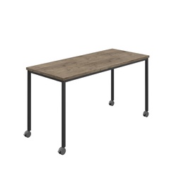 [T-MOBILE-1860BKGNO] Titan Mobile Rectangular Table (FSC) | 1800 X 600 | Black/Grey Nebraska Oak