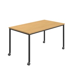 [T-MOBILE-1660BKSO] Titan Mobile Rectangular Table (FSC) | 1600 X 600 | Black/Sorano Oak