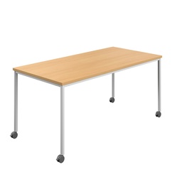 [T-MOBILE-1880WHB] Titan Mobile Rectangular Table (FSC) | 1800 X 800 | White/Ellmau Beech