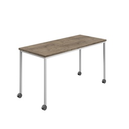 [T-MOBILE-1860WHGNO] Titan Mobile Rectangular Table (FSC) | 1800 X 600 | White/Grey Nebraska Oak