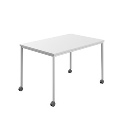 [T-MOBILE-1460WHWHT] Titan Mobile Rectangular Table (FSC) | 1400 X 600 | White/White