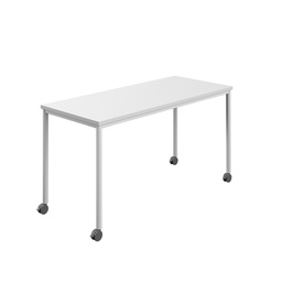 [T-MOBILE-1860WHWHT] Titan Mobile Rectangular Table (FSC) | 1800 X 600 | White/White