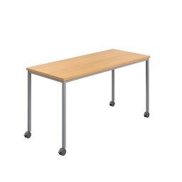 [T-MOBILE-1860SVB] Titan Mobile Rectangular Table (FSC) | 1800 X 600 | Silver/Ellmau Beech