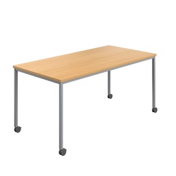 [T-MOBILE-1480SVB] Titan Mobile Rectangular Table (FSC) | 1400 X 800 | Silver/Ellmau Beech